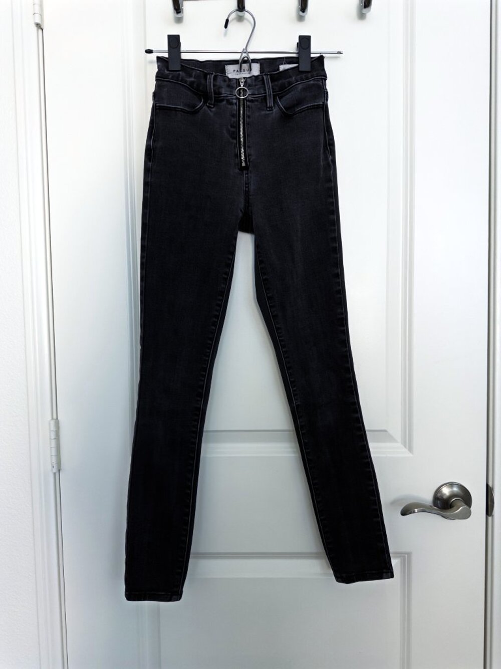 Pacsun Ring Zip Front Super High Rise Jeggings Jeans | Faded Black